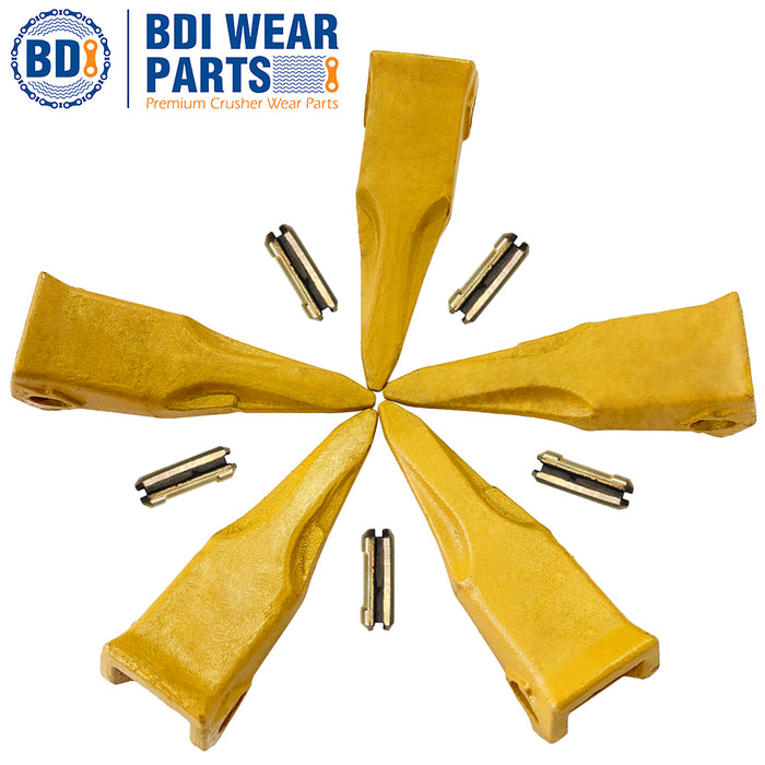 BDI Wear Parts Claw Twin Bucket Teeth 230T 23FP Flexpins 5 Pack Set Forged BDI Tooth 230 Series Teeth