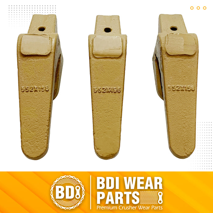 BDI Wear Parts 3 Pack 552X156 Weld On Adapter for X156 Hensley Style Bucket Teeth