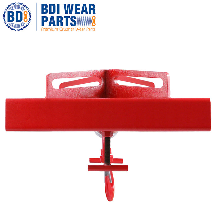 BDI Wear Parts Forklift Lifting Hook 4400lbs Capacity Forklift Lifting Hoist Red Forklift Mobile Crane with Swivel Hook and Two Large T-Screws