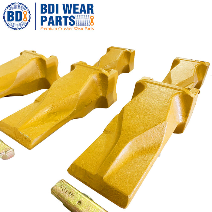 BDI Wear Parts V39SYL 1/2/5 Pack Bucket Teeth Esco Style Plus V39PN Flex Pins Dirt Bucket Teeth Fits Mini Excavator (5 Pack)