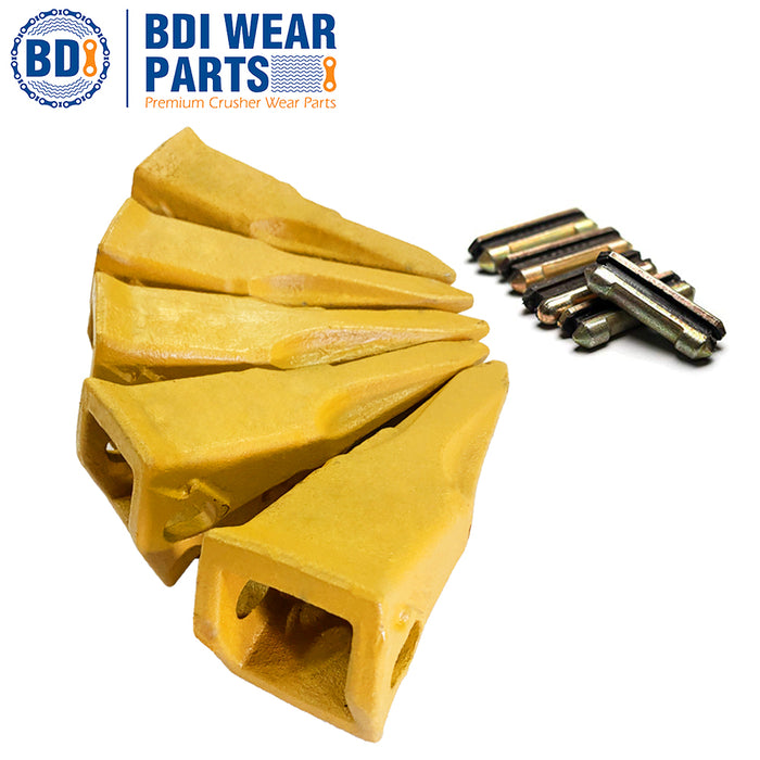 BDI Wear Parts Claw Twin Bucket Teeth 230T 23FP Flexpins 5 Pack Set Forged BDI Tooth 230 Series Teeth