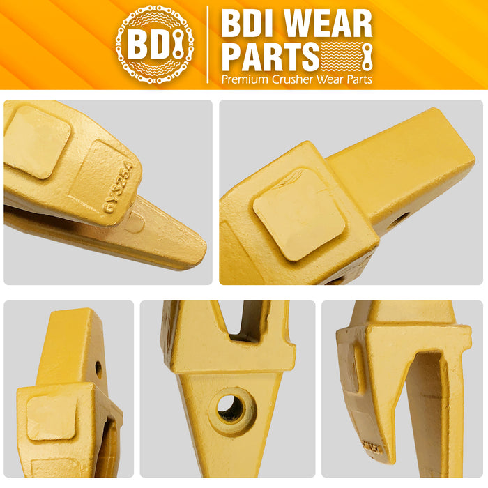 6Y3254 Teeth Adapter fits for Caterpillars J250 Excavator 1U3252 Teeth Bucket Tooth for Hensley Style Bucket Teeth - 3 Pack