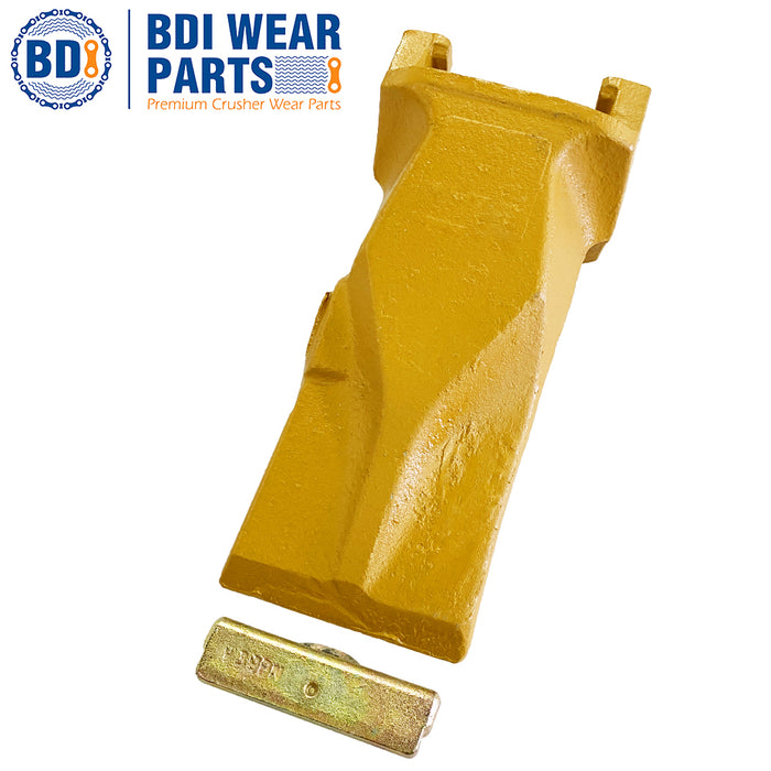 BDI Wear Parts V39SYL 1/2/5 Pack Bucket Teeth Esco Style Plus V39PN Flex Pins Dirt Bucket Teeth Fits Mini Excavator (1 Pack)